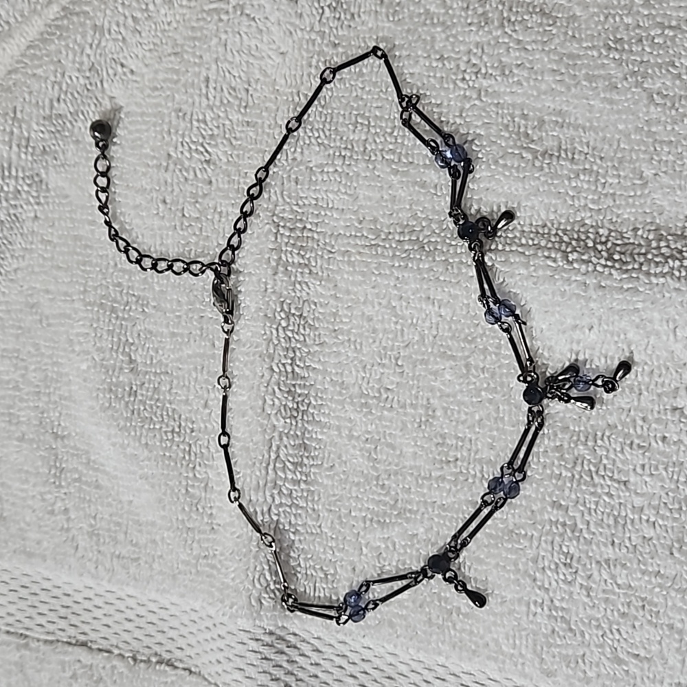 Gorgeous dark blue/black rhinestone choker